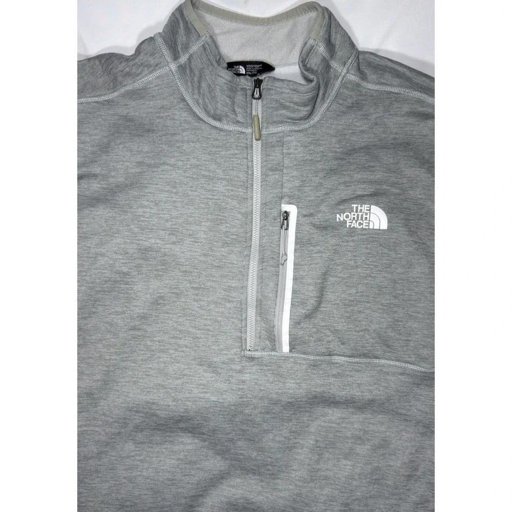 The North Face Men's Women's 1/4 Zip Fleece Pullover Gray XL Outdoor